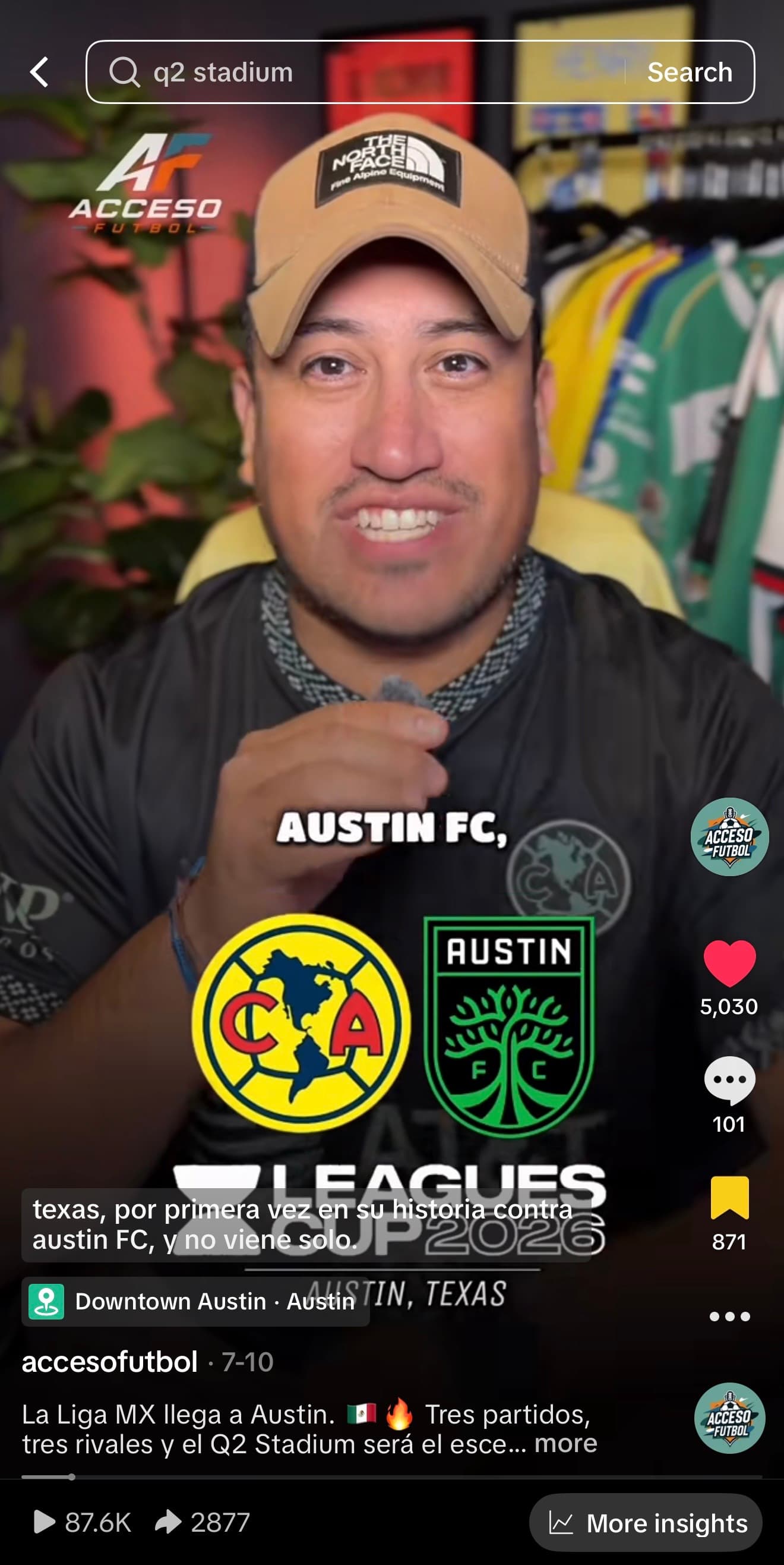 Clip de Acceso Futbol sobre la Liga MX en Austin, Texas